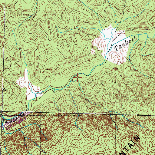 Topographic Map of Crane Roost Hollow, TN