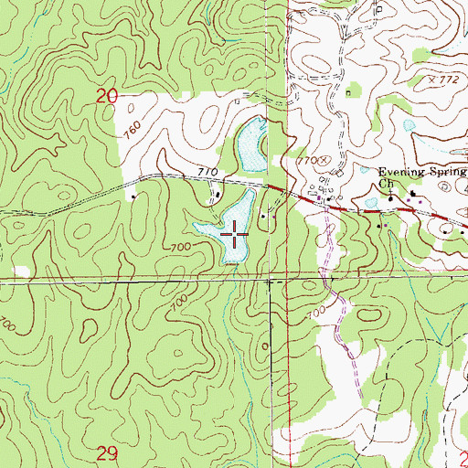 Topographic Map of Smith Dam, AL