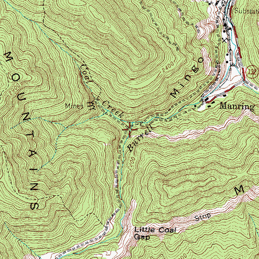 Topographic Map of Hunt Town Hollow, TN