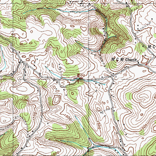 Topographic Map of Minkton (historical), TN