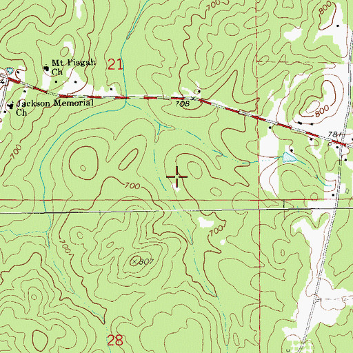 Topographic Map of Kendrick-Holmes Dam, AL