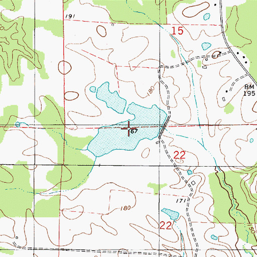 Topographic Map of McLean Lake Number 1, AL