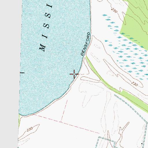Topographic Map of Cedar Point Dikes, TN