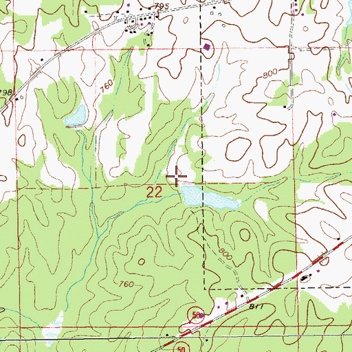 Topographic Map of W C Hines Dam, AL