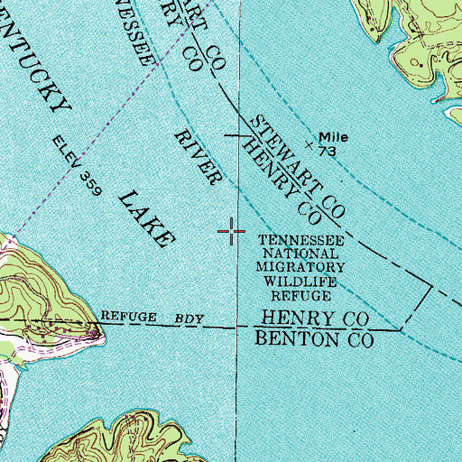 Topographic Map of Leatherwood Island (historical), TN