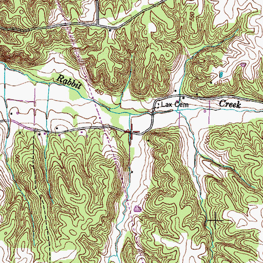 Topographic Map of Morgan Hollow, TN