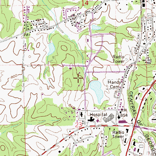 Topographic Map of Nolen Lake, AL