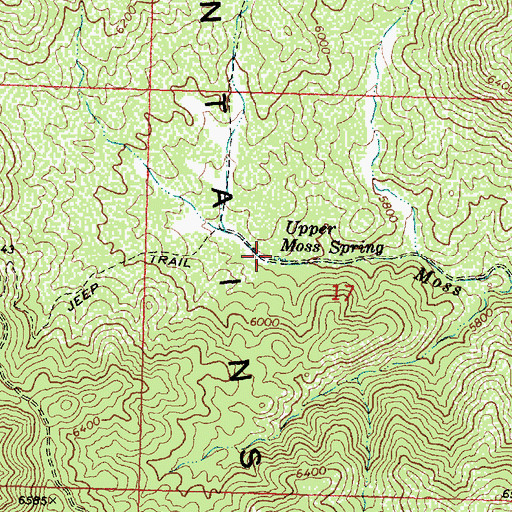 Topographic Map of Upper Moss Spring, AZ