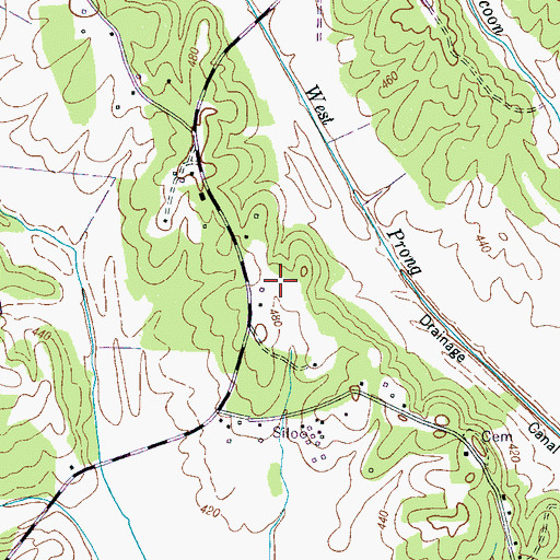 Topographic Map of Presley Ridge, TN