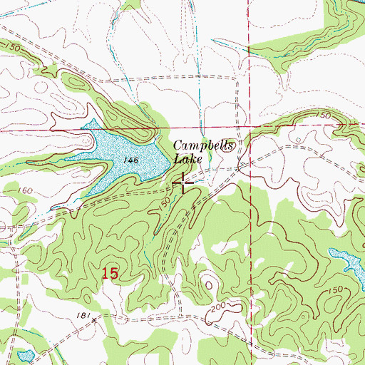 Topographic Map of Sumter Farm and Stock Company Dam, AL