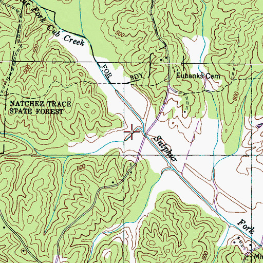 Topographic Map of Spring Hollow, TN