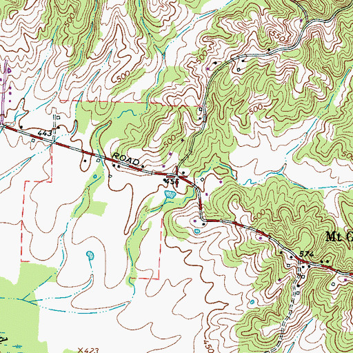 Topographic Map of Utley (historical), TN