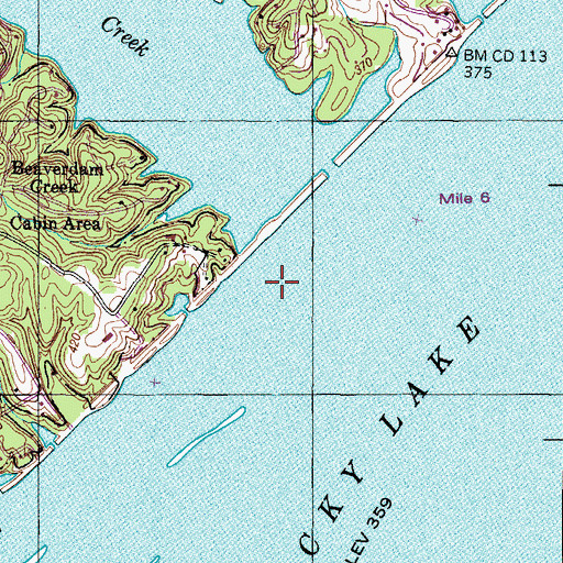 Topographic Map of Crane Pond (historical), TN