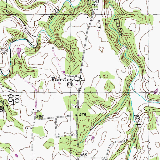 Topographic Map of Avoton (historical), TN