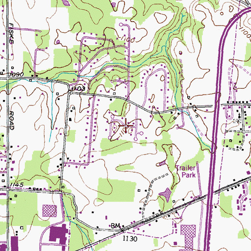Topographic Map of Candyland Estates, TN