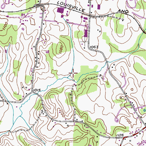 Topographic Map of Cane Creek Lake, TN