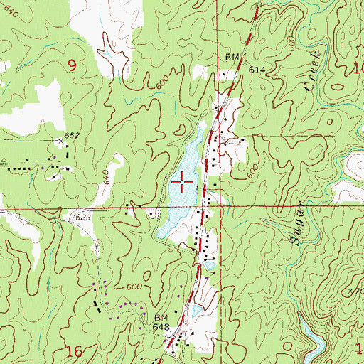Topographic Map of Walls Dam, AL