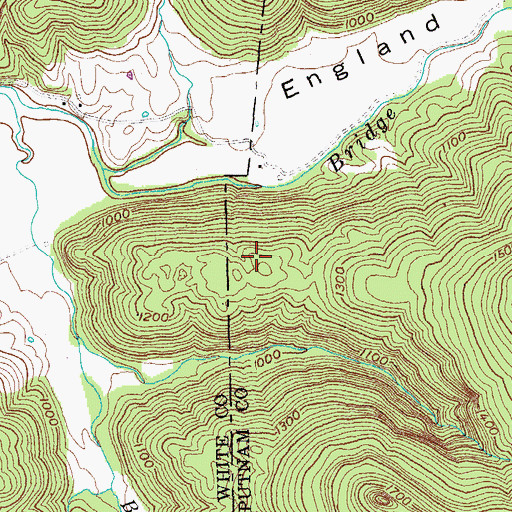 Topographic Map of Cave Hill, TN