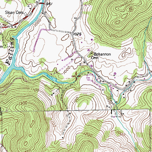 Topographic Map of Cleghorn Hollow, TN