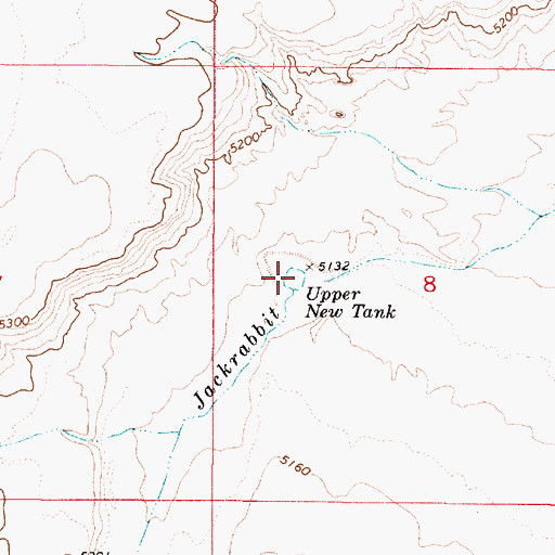 Topographic Map of Upper New Tank, AZ