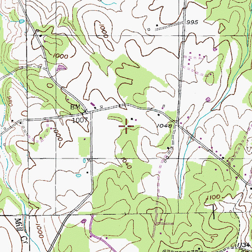 Topographic Map of Fairview Estates, TN