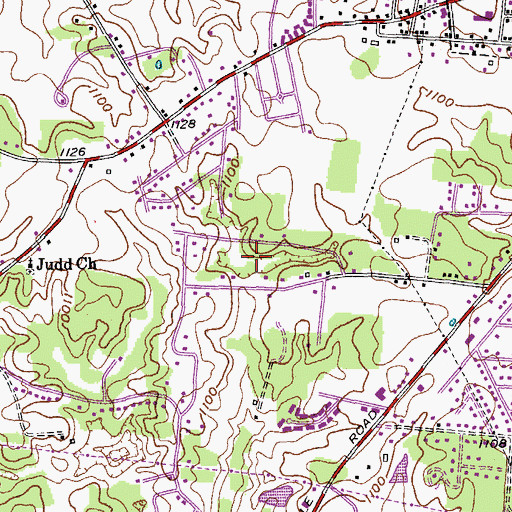 Topographic Map of Forest Hills, TN