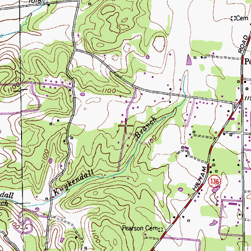 Topographic Map of Garmar Subdivision, TN