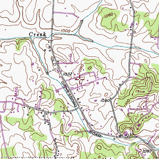 Topographic Map of Harley Subdivision, TN