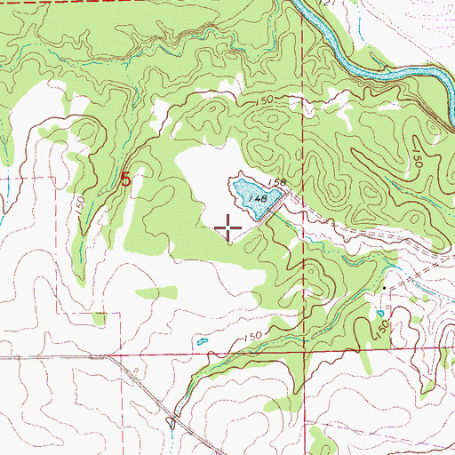 Topographic Map of Sumter Lake Number Four, AL