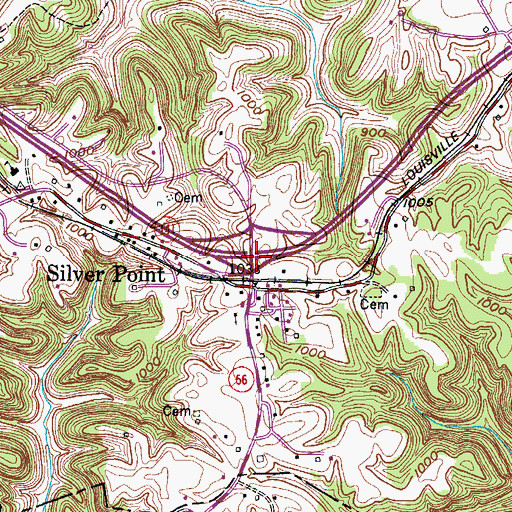 Topographic Map of Interchange 273, TN