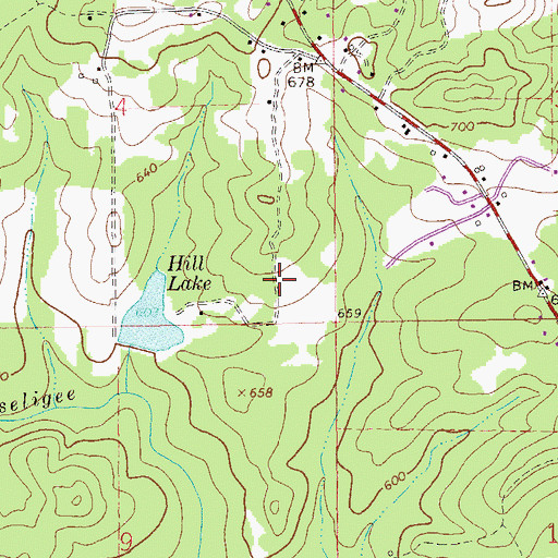 Topographic Map of Timmons Lake, AL