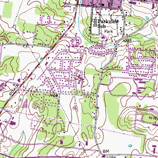 Topographic Map of McCrary Subdivision, TN