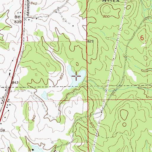 Topographic Map of Wheeler Lake, AL