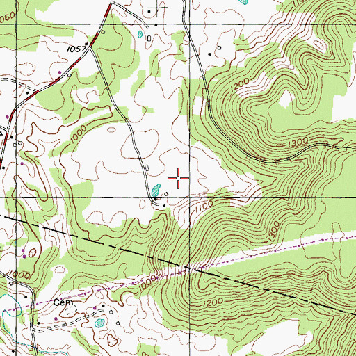 Topographic Map of Robison Cove, TN