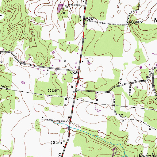 Topographic Map of Selby (historical), TN