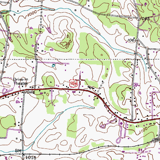 Topographic Map of Speck Subdivision, TN