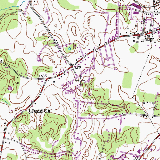 Topographic Map of Springdale, TN