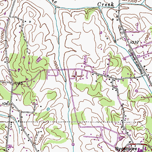 Topographic Map of Sun Valley, TN