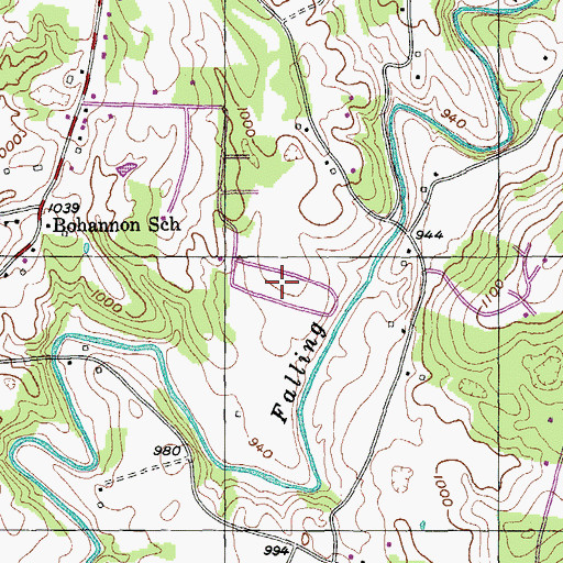 Topographic Map of Wagonda Hills, TN
