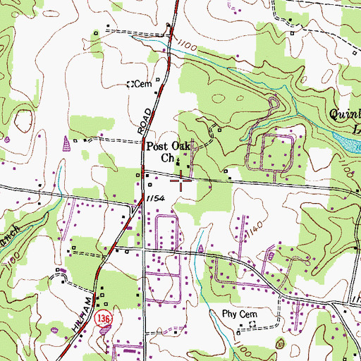 Topographic Map of Ward Mountain, TN