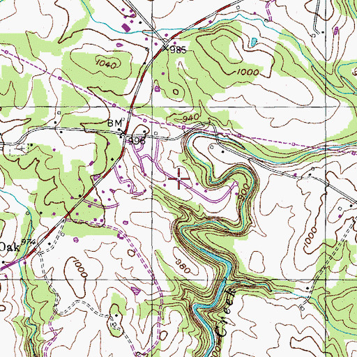 Topographic Map of Window Cliff Estates, TN