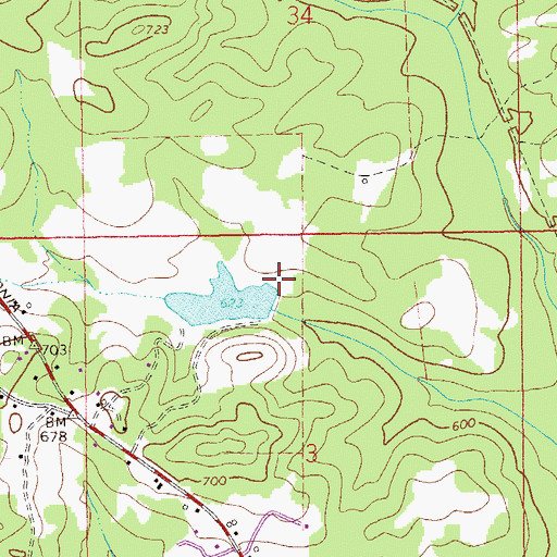 Topographic Map of Jones Dam, AL