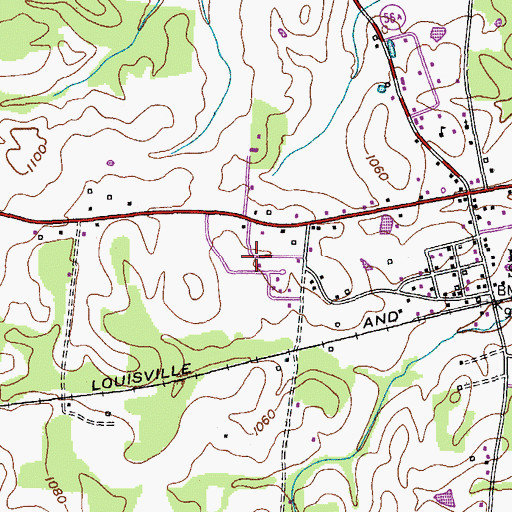 Topographic Map of Westgate, TN