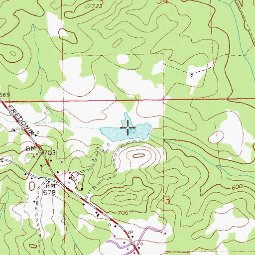 Topographic Map of Jones Lake, AL