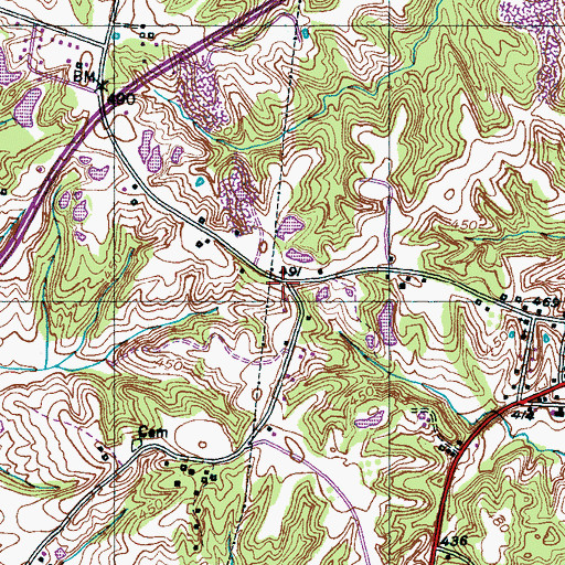 Topographic Map of Abernathy (historical), TN