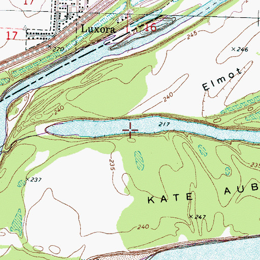 Topographic Map of Elmot Bar Revetment, TN