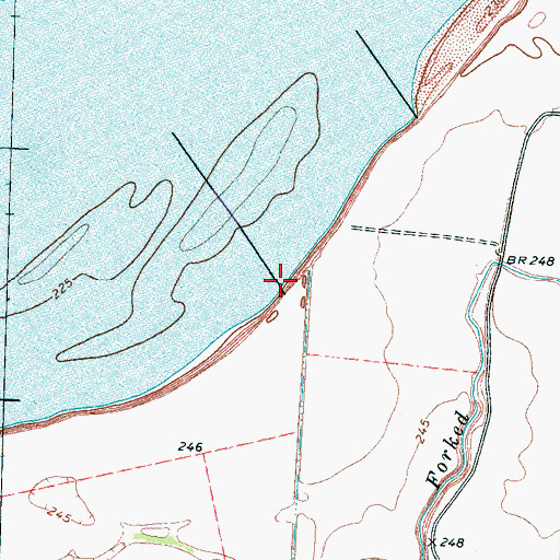 Topographic Map of Forked Deer Dikes, TN