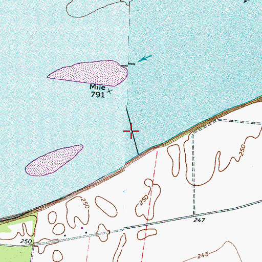 Topographic Map of Gold Dust Dike, TN