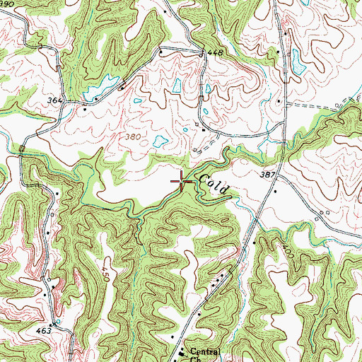 Topographic Map of King Creek, TN