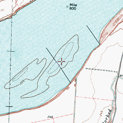 Topographic Map of Lassiter Bar, TN